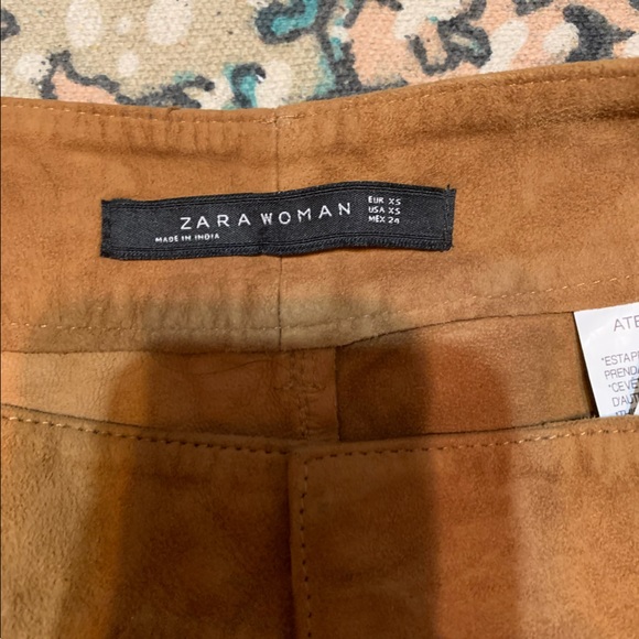 Zara Suede Cutwork Shorts - Picture 6 of 12